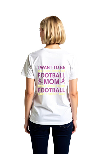 PayBuy Women's Football Mom Humorous Printed Short Sleeve T-Shirt Relaxed Fit...