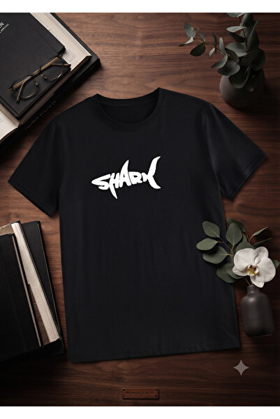 UNCİA OUTDOORS Women'S/Men's Unisex Shark Fish Printed Crew Neck Oversized Co...