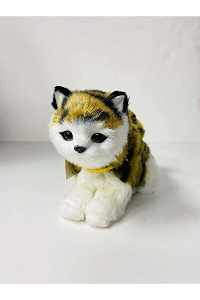 Generic Interactive Plush Cat Toy for Kids - Realistic Grey Tabby Kitten Robo...