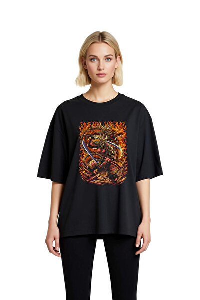PayBuy Tricou supradimensionat pentru femei cu imprimeu Dragon Warrior