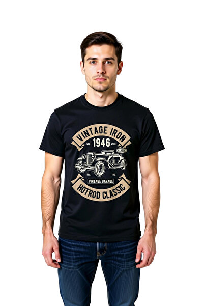 PayBuy Classic Vintage Car 1946 Printed Men's T-Shirt