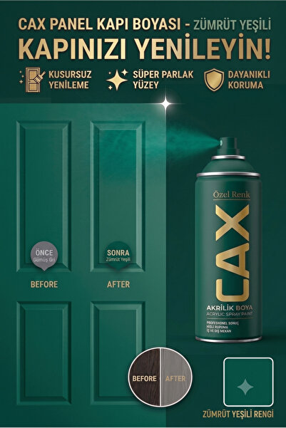 caxcolors CAX Panel Kapı Boyası - Akrilik Boya Ahşap Ve MDF Kapı Yenileme Boyası