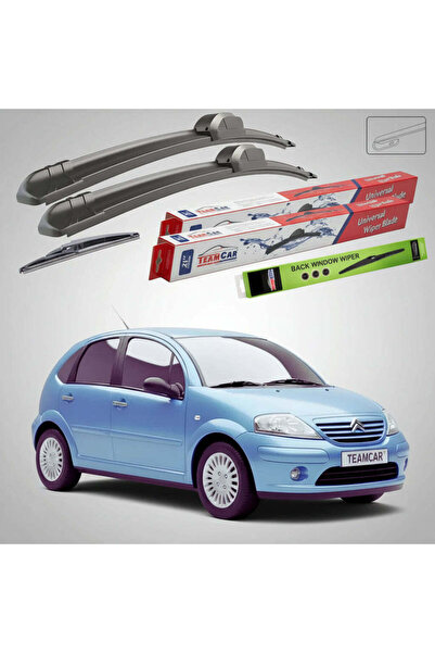 TEAMCAR Windshield Wipers Citroën C3 Gen I FC/FN Hatchback 2002-2009 | Front ...