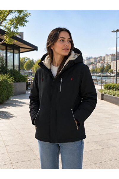 MRD SPORT Women's Fur Coat Air Water Wind Proof