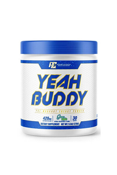 Ronnie Coleman RC Yeah Buddy Pre-Workout Energy Powder 30 Servings Green Apple