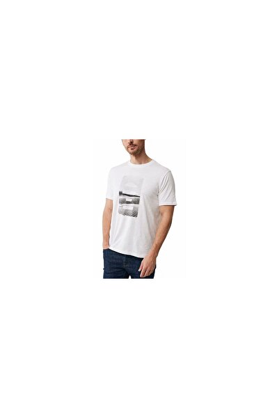 MEXX Άσπρη Μπλούζα T-Shirt Κοντομάνικη Με Στάμπα Φωτογραφίας
