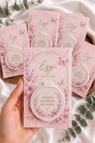 Bride Partisi Kına Gecesi Hediyelik Cep Aynası Söz, Nişan, Düğün, Bride To Be Hediyelik 12 Adet