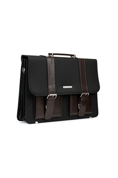 Beltimore Servietă de lux pentru bărbați, geantă mare pentru laptop, negru și...