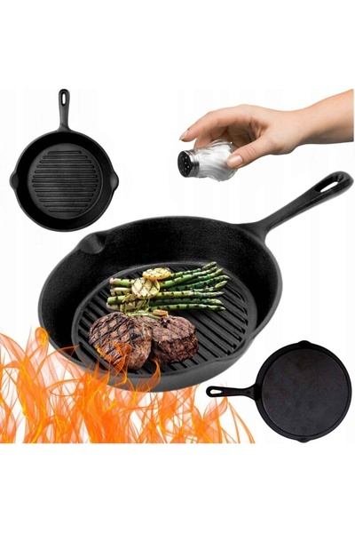 HAGE Tigaie grill din fontă 31cm pentru inducție