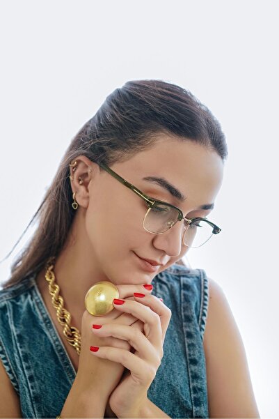 Stil Noktası نظارات شمسية TF Green Frame للجنسين ذات عدسات متغيرة اللون UV400