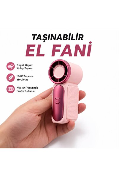 NACG Şarjlı Taşınılabilir Mini El Ve Masa Fanı - Vantilatör Soğutucu