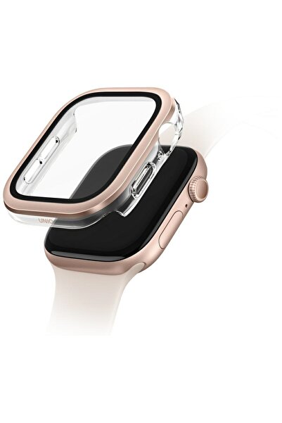 uniq Θήκη Voute για Apple Watch Series 10 46mm με σκληρυμένο γυαλί ροζ χρυσό