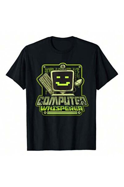 LİNA06 تي شيرت Whisperer - Tech Support Computer Geek، 220 جرام من القطن الخا...
