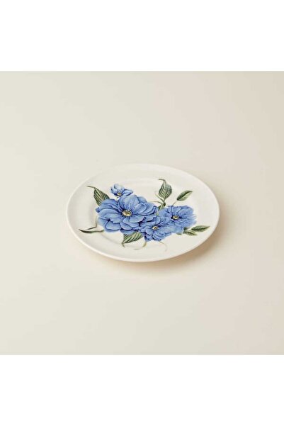 Ülger Seramik Blue Spring Porselen Tatlı ve Kahvaltı Tabağı - Renkli - 17 cm
