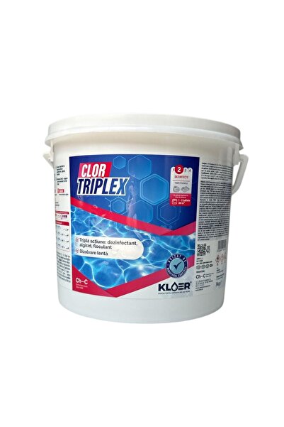 KLOER Clor lent piscina Kloer, tablete Triplex cu tripla actiune dezinfectant...