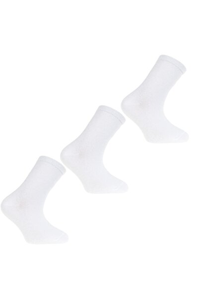 MORAJ Șosete Lungi Copii, 23-26, Alb, Bumbac , Confort Premium