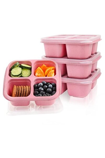 STARSTAR 4 snack boxes, four compartments, beige