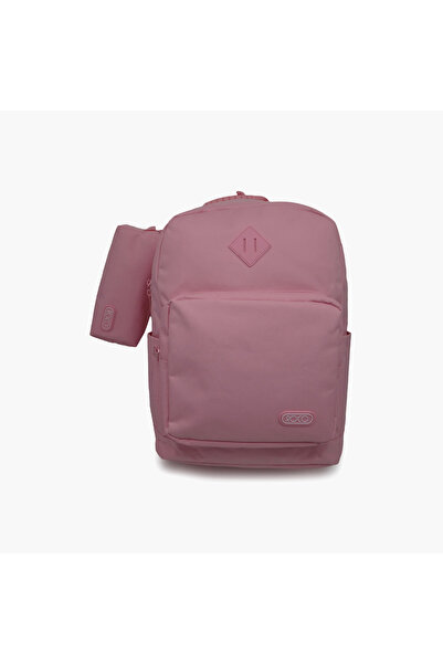 Roco Plain 2-Piece School Backpack Set for Girls 5-8 Yrs with Pencil Case - 1...