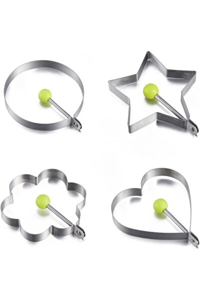 STARSTAR Egg mold set (4 pieces), stainless steel, suitable for making pancak...