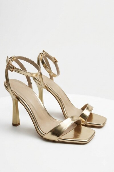İX Elaris Women's Single Strap Patent Leather Square Toe Heeled Shoes 11cm