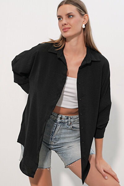 Bigdart Women's Aerobin Oversize Shirt 20402 - Black
