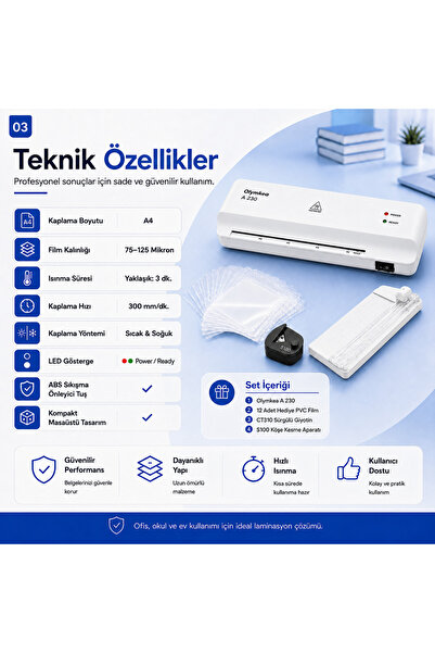 Olymkea A230s 4in1set Laminasyon Makinesi ( A4 )
