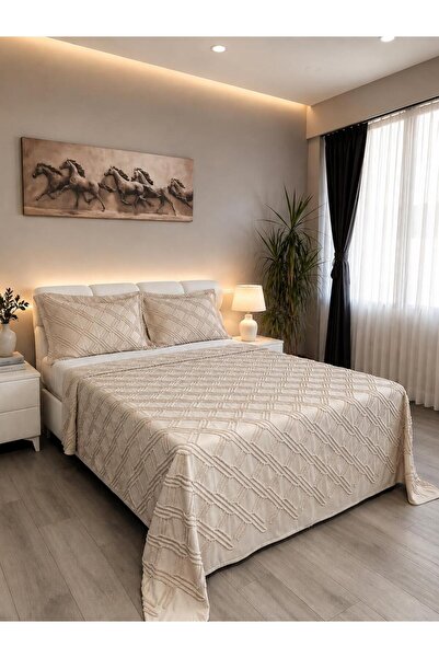 D'NISS HOME Sham 3 Piece Pique Set