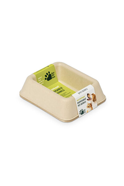 Eco Pet Box أوعية طعام وماء قابلة للتحلل للقطط والكلاب 450 مل – 3 قطع