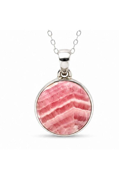 craftmystic Колие от сребро 925, позлатено с 18К, с черен опал кръг – защита ...