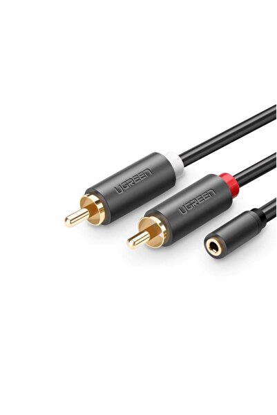 Ugreen Cablu audio feminin 2RCA 25 cm gri mini-jack 3.5 mm AV102