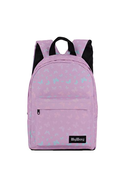 Zâna Casei Rucsac de grădiniță lila cu model fluturi