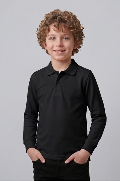 NACAR STORE Unisex Children's School Lacoste Polo Collar Long Sleeve School T...