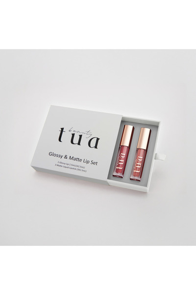 TUA Beauty Set de 3+1 rujuri lichide mate și luciu de buze, rezistente la tra...