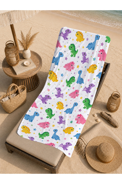 Evmila Cute Green Turtle Mini Ocean Summer Patterned 70X150 Beach Towel - Cot...