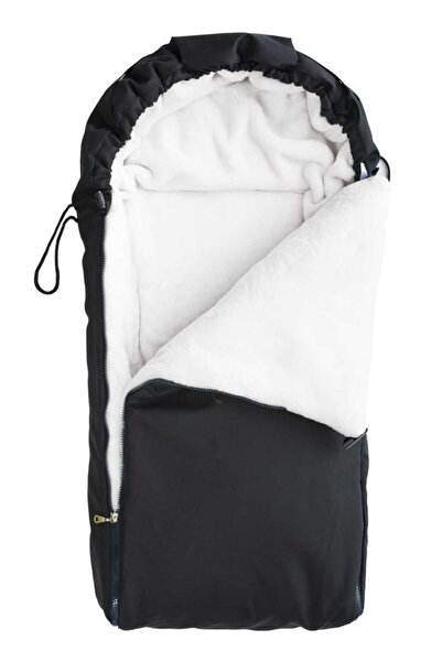 BabyMatex Sac de dormit izolat pentru căruciorul COCOON 100cm Negru cu interi...
