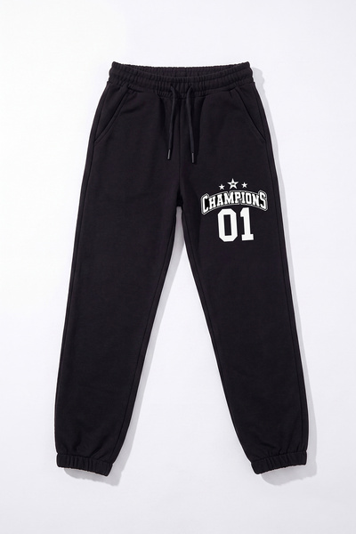 panios kids Girl's 4-Piece Double Pocket Printed Jogger Sweatpants