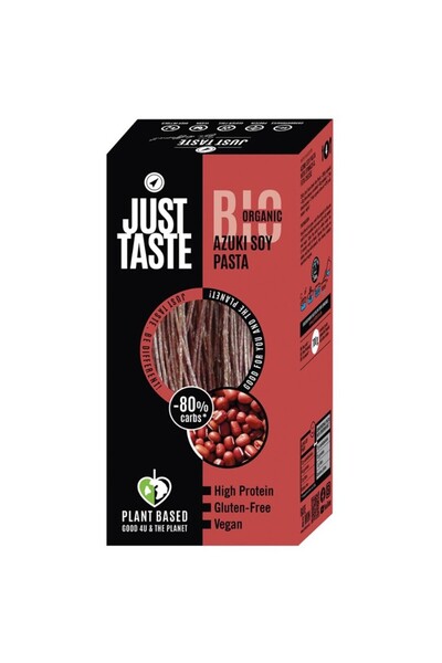Just Taste Spaghetti proteice din soia si fasole azuki fara gluten,