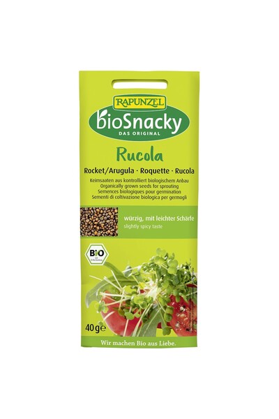 BioSnacky Rapunzel Semințe organice de arugula pentru germinare, 40g