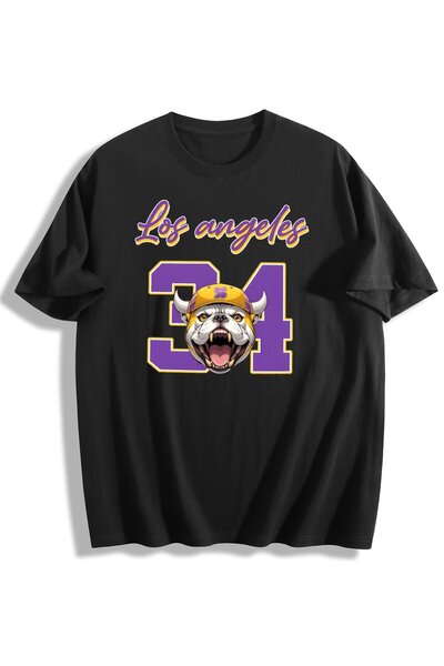 Generic Brand Los Angeles, Number 34 & Bulldog,all-season wear,back to school...