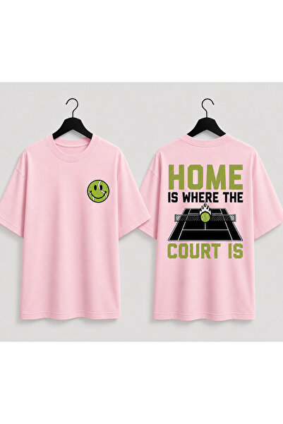 VODEXA Μπλουζάκι Unisex Oversize με στάμπα τένις, 100% βαμβάκι, με θέμα το τέ...