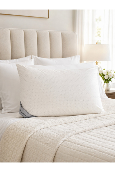 homewell Cream 100% Pure Cotton Pillow 50X70 cm Hypoallergenic with Extra Cover