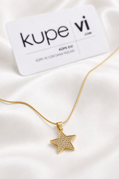 Küpevi Star Figured Zircon Stone Stainless Steel Women's Necklace
