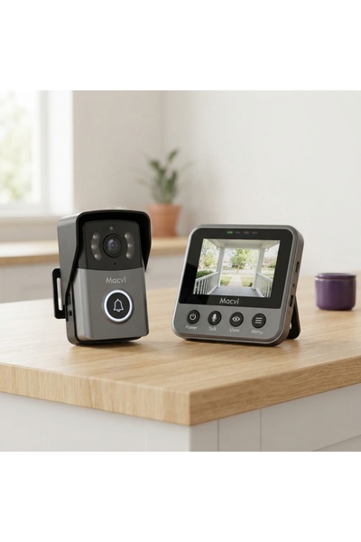 DeaL Sonerie video wireless cu monitor IPS de 4,3 inch — Siguranță 24/7 📹 🔔