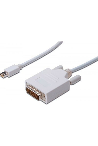 Digitus Καλώδιο DVI-D αρσενικό σε mini DisplayPort αρσενικό, 2μ, Λευκό (AK-34...