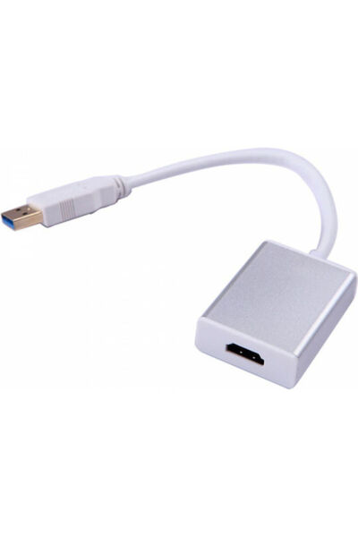 ATC Μετατροπέας USB-A αρσενικό σε HDMI θηλυκό Λευκό 1 τεμάχιο 06.005.0056