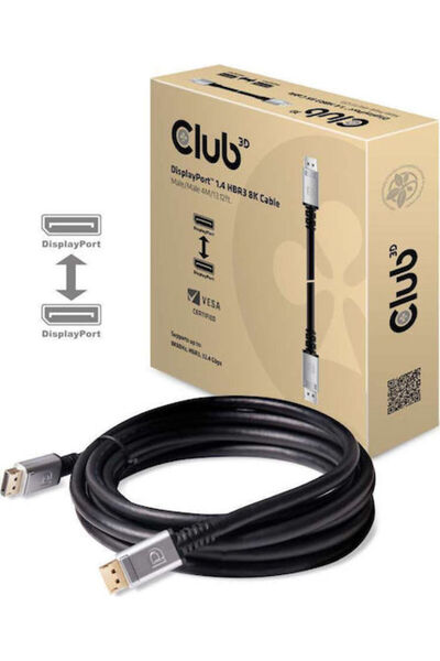 Other Καλώδιο Club3D DisplayPort Αρσενικό - DisplayPort Αρσενικό 4μ Μαύρο (CA...