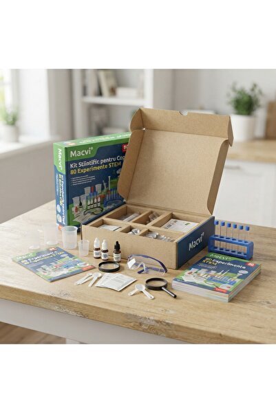 DeaL Kit științific pentru copii 80 de experimente STEM — Distracție și învăț...