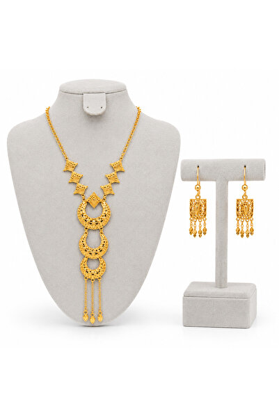 BELLA CİAO Gold-Tone Filigree Necklace & Earrings Set – Design 8