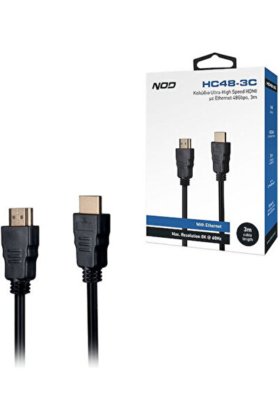 Nod Καλώδιο HDMI Αρσενικό σε Αρσενικό 3μ Μαύρο Κωδικός: 141-0235