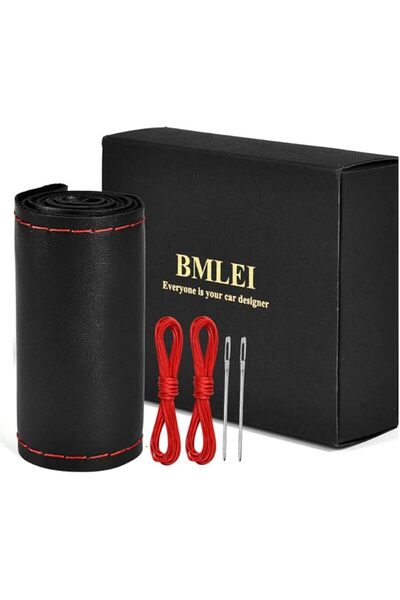 bmlei Top Genuine Leather Steering Wheel Cover with Anti-Slip Design, Soft Pa...